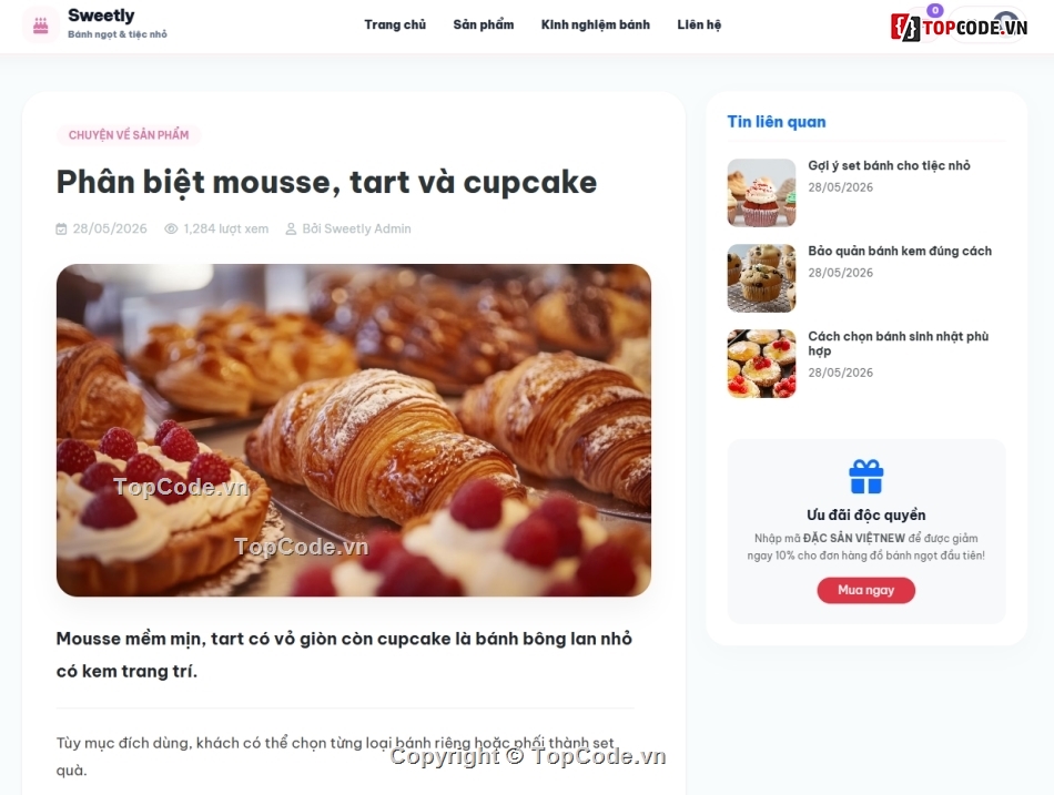 Sweet,bán bánh ngọt,bán bánh
